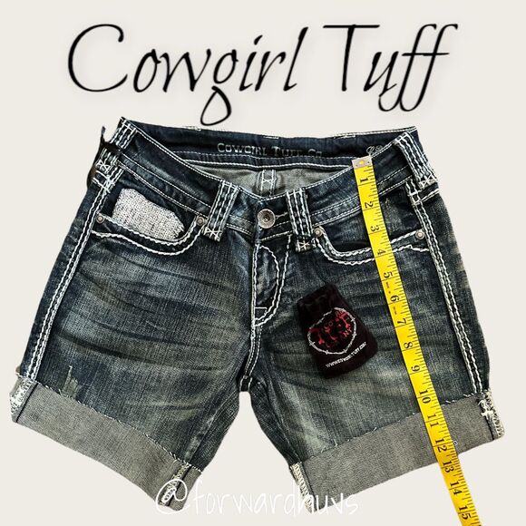 Cowgirl Tuff Crosses Shimmer Size 25 NWT - Picture 8 of 11